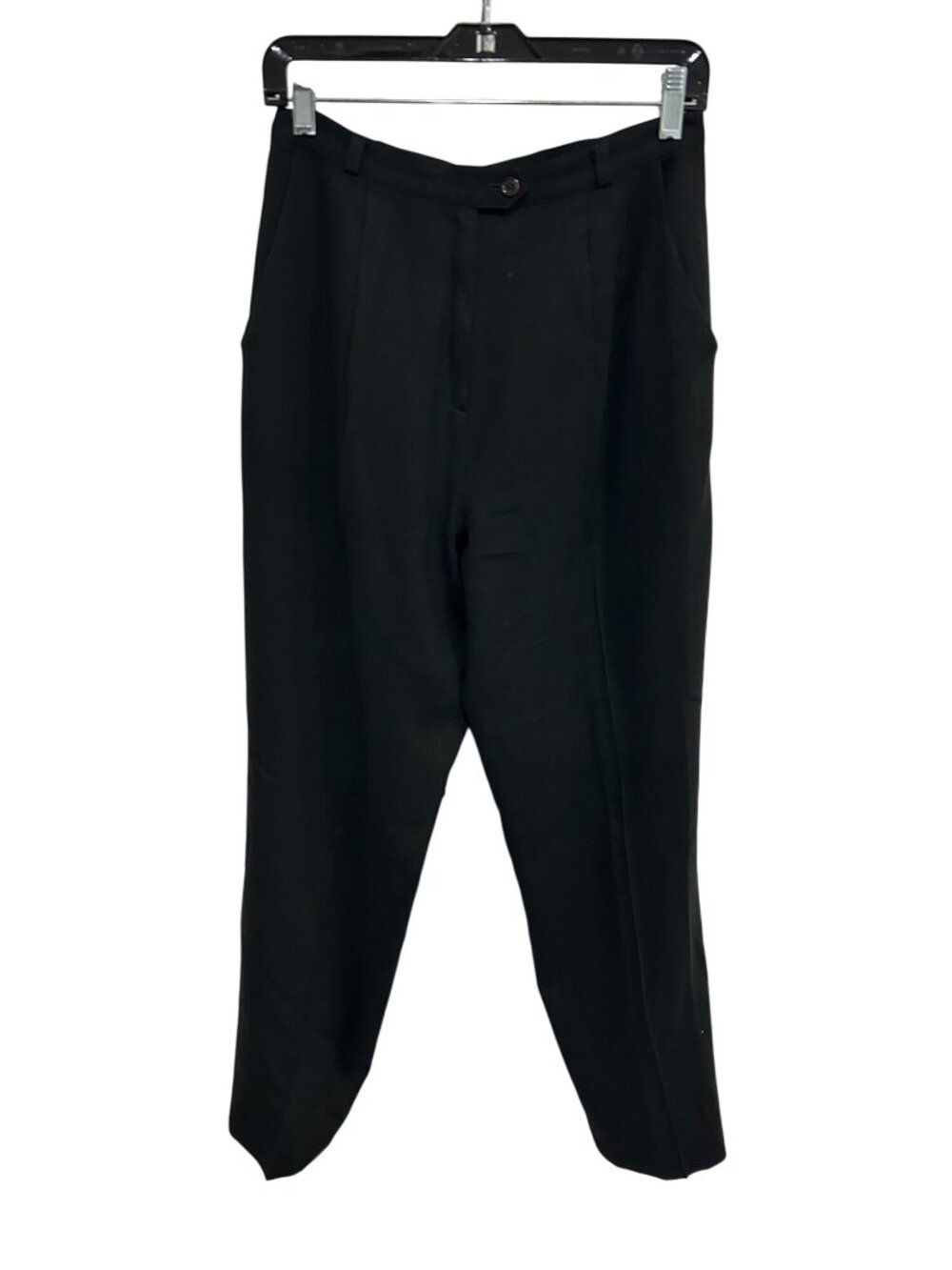 Alberto Makali Sport Black Pleated Tailored Straight Leg Trousers Quiet Luxury